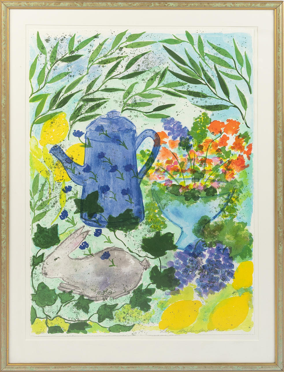 LENA LINDERHOLM. Composition, color lithography.