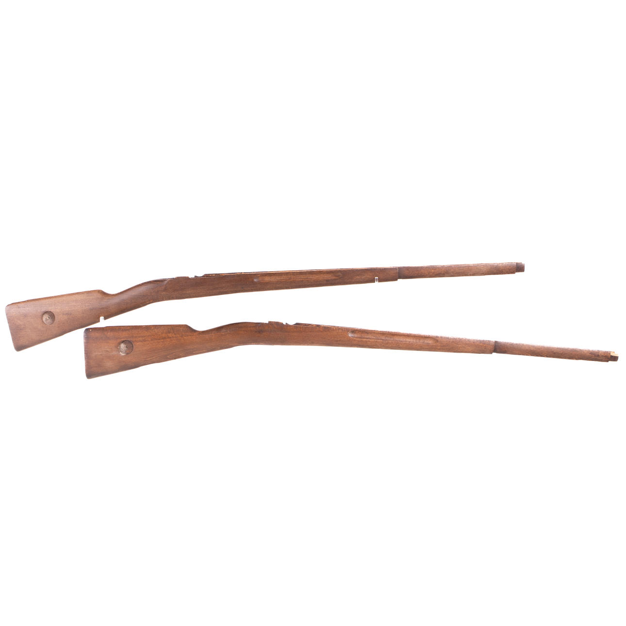 Two sets of M/96 Swedish rifle stocks, 20th century. Weapons ...