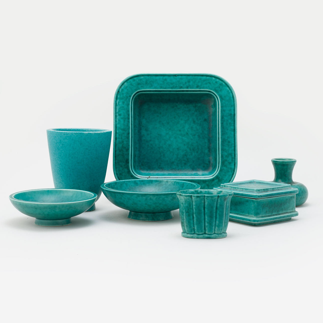 WILHELM KÅGE. Stoneware objects, 7 pieces, “Agenta”, Gustavsberg.