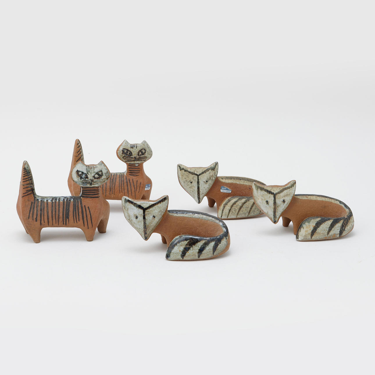 LISA LARSON. Figurines, 5 pieces, stoneware, from the series
