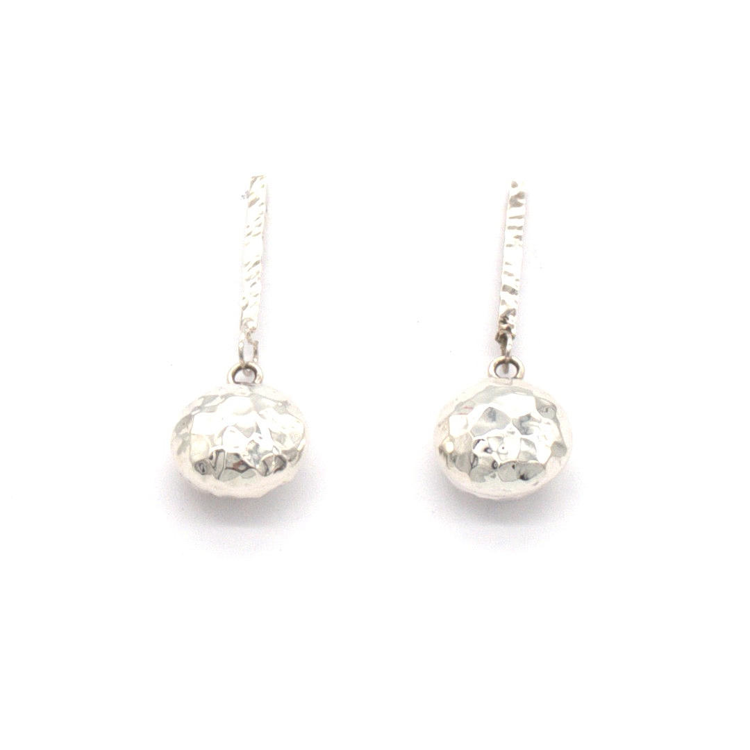 CHRISTIAN&IBANA. DESIGNER EARRINGS; HANDMADE USING TAPPING TECHNIQUE; STERLING SILVER 925.