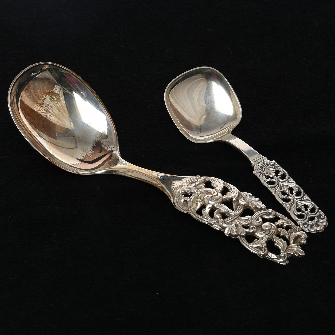 SKEDAR, 2 st, silver, Bröderna Lohne, Norge, 1900-tal.