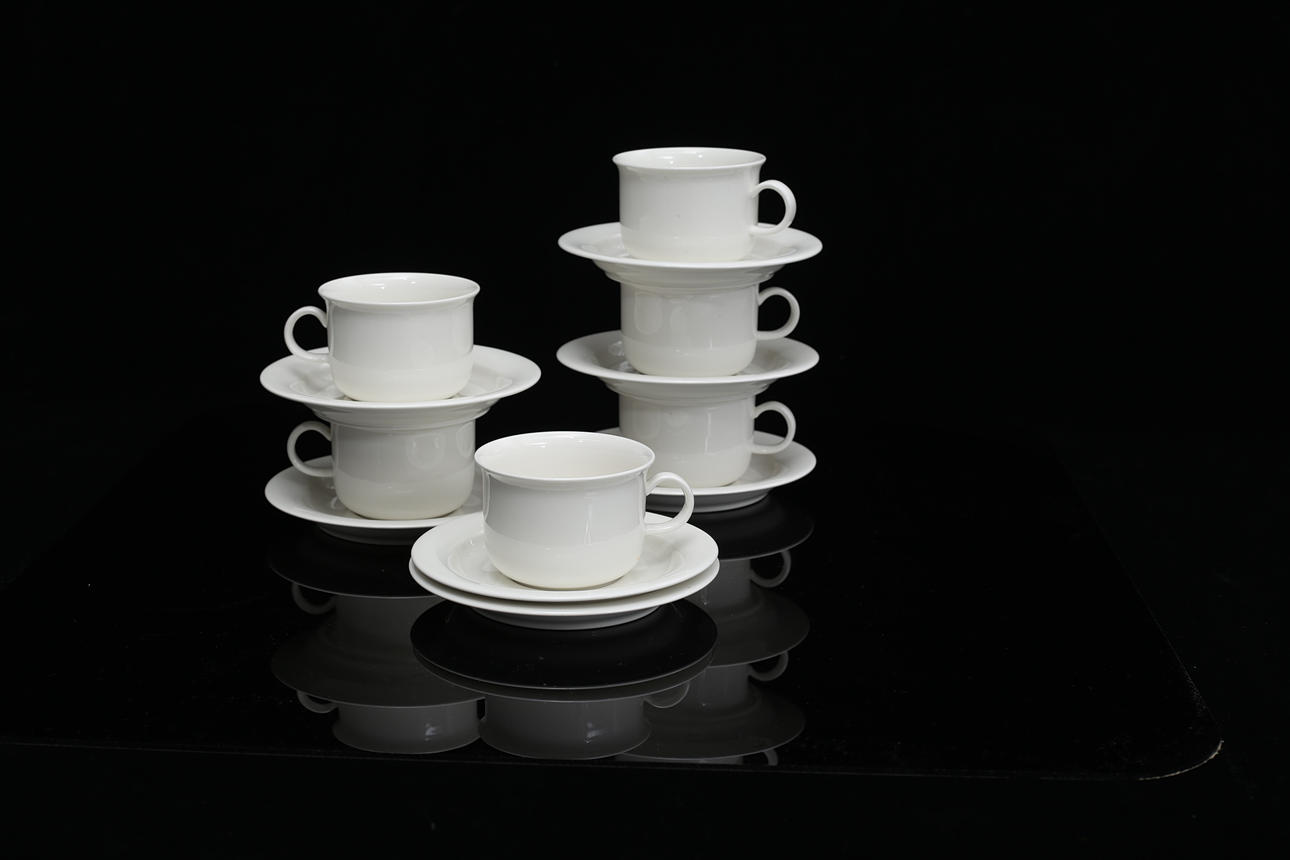 TEKOPPAR, 13 delar, porslin, "Arctica", Arabia.