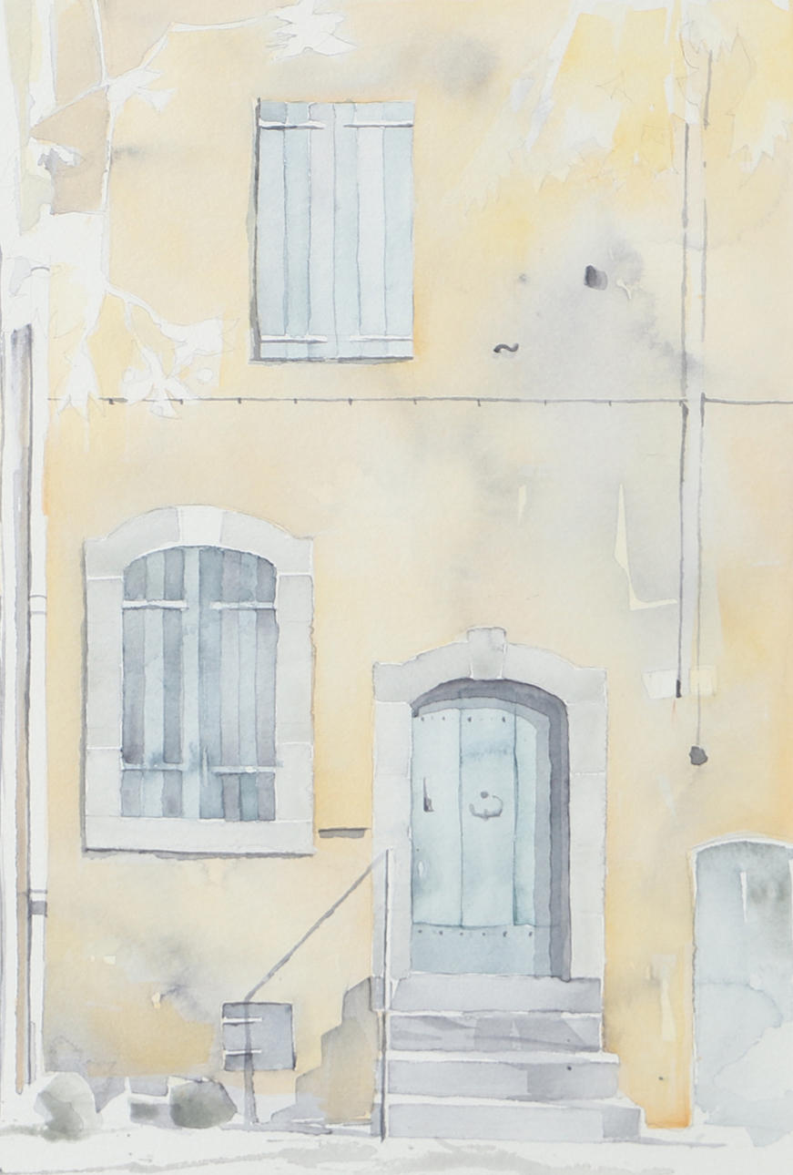 AGNETA LJUNGBERG. Facade, watercolour, signed -02.