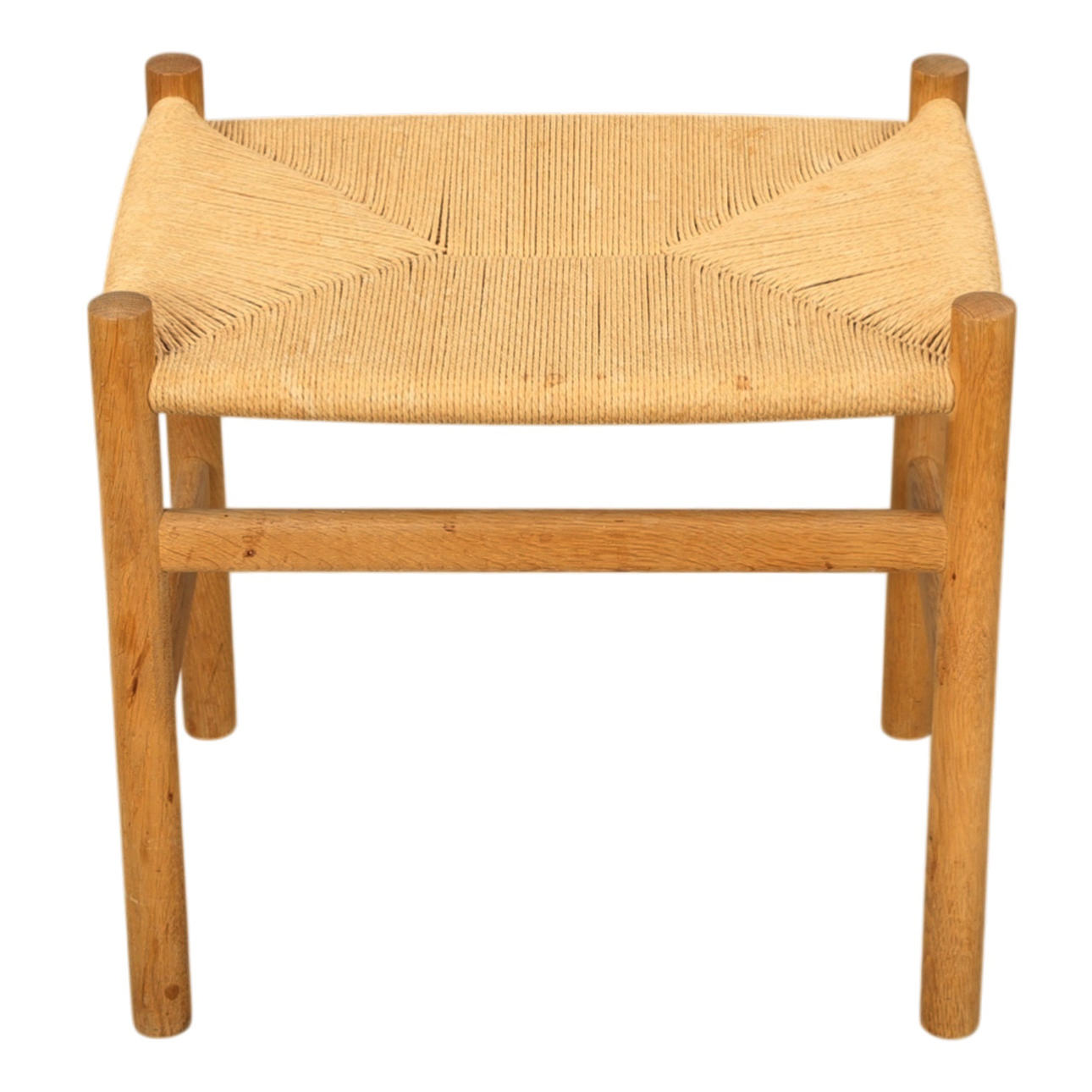 HANS J WEGNER. Carl Hansen & Son. Solid oak stool, model CH53.