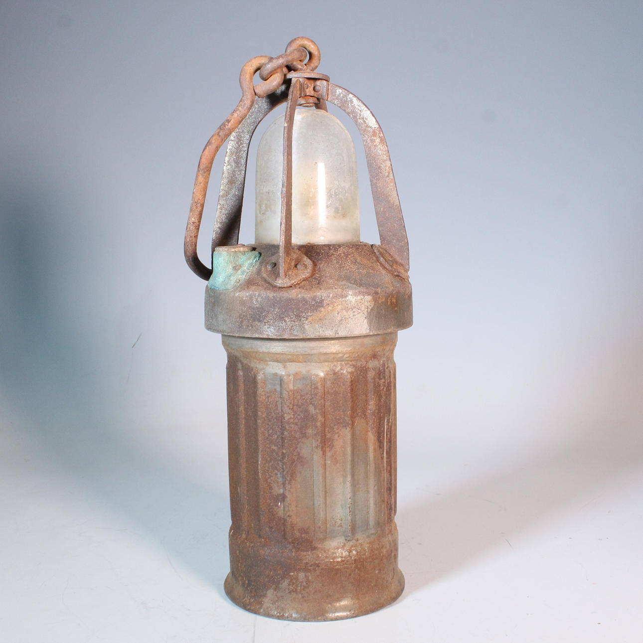 Metal bulletproof lamp.