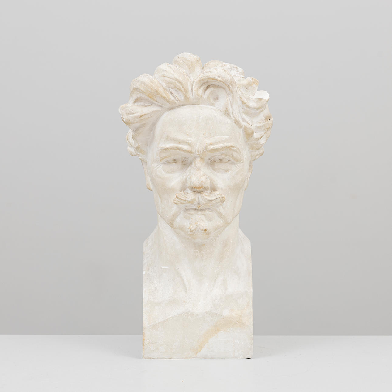 AFTER CARL ELDH. Bust, August Strindberg, plaster, unsigned.