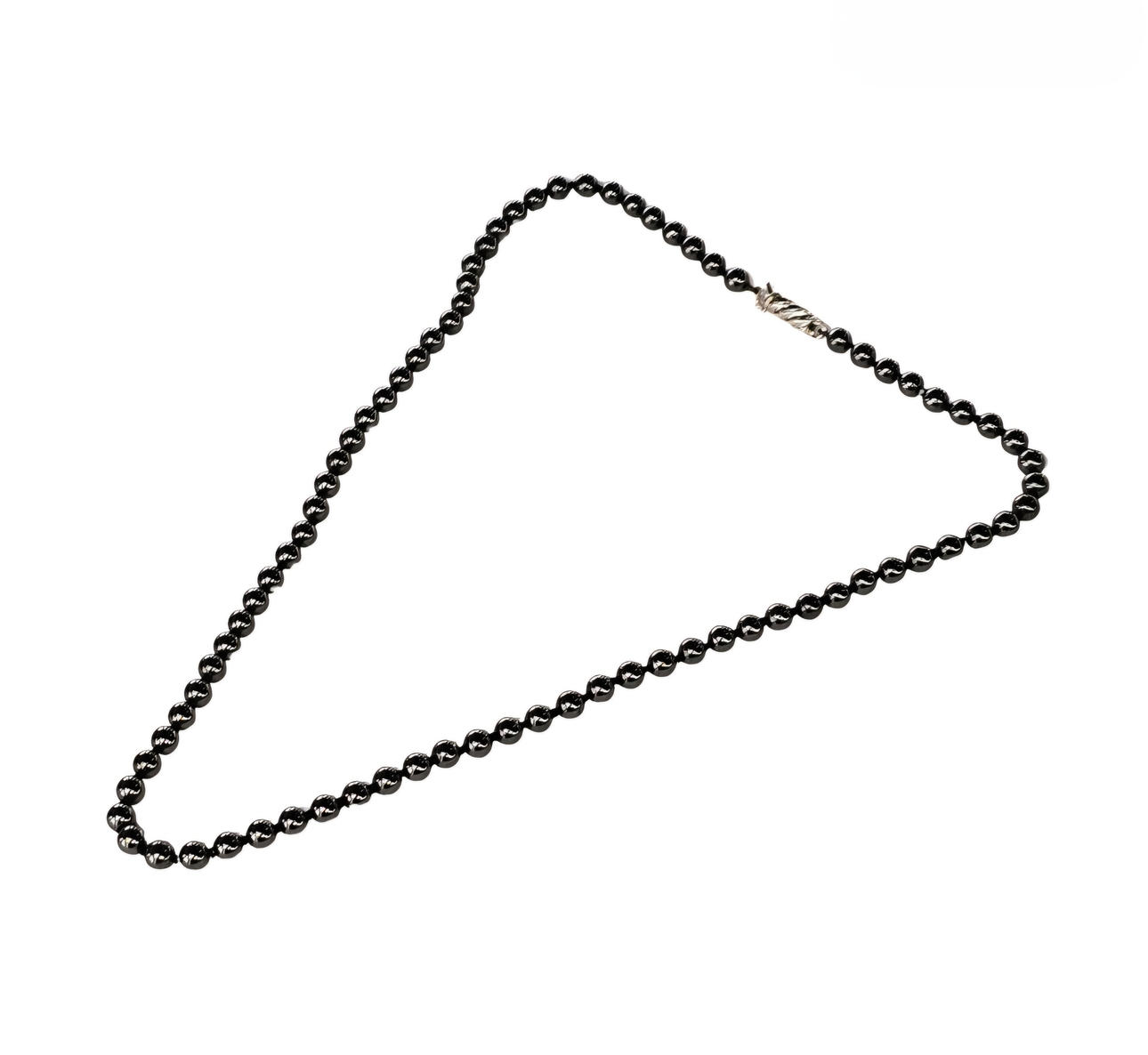 Hematite beaded necklace.