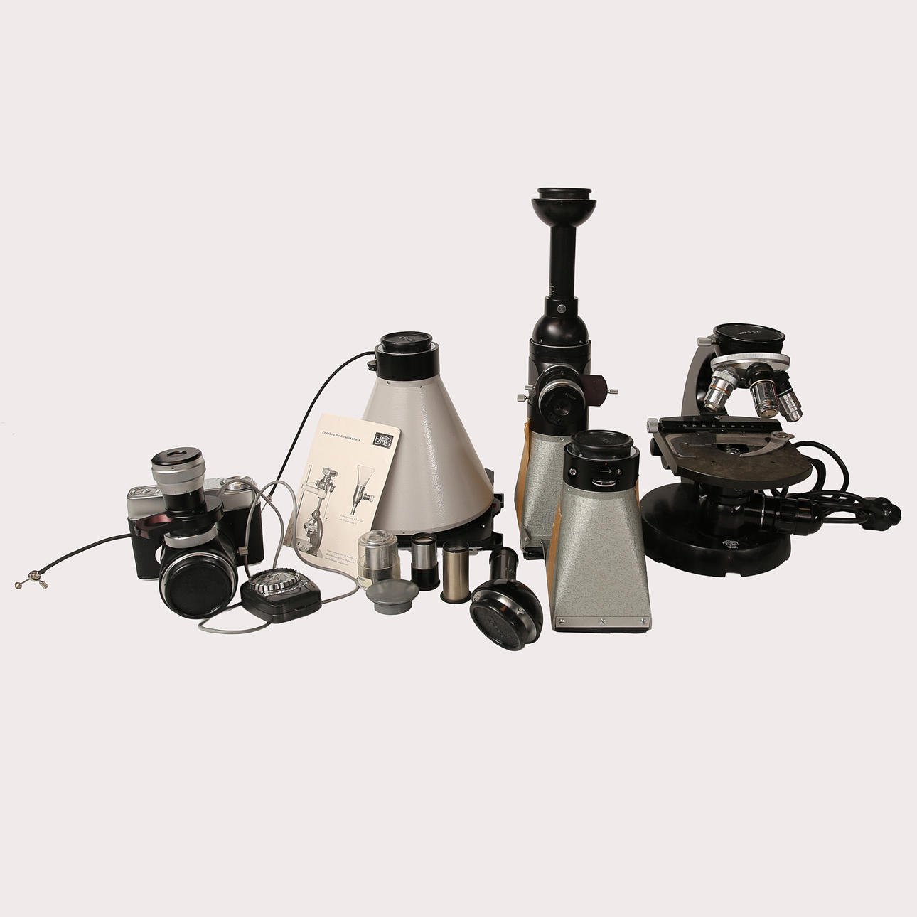 CARL ZEISS, CAMERA MICROSCOPE mm, 10 pieces in total.