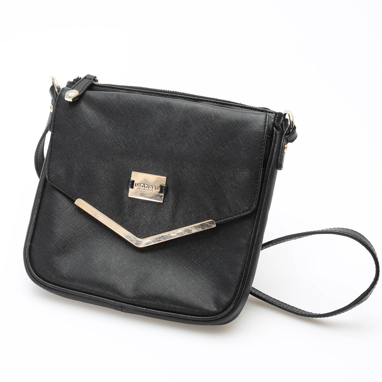 A leather shoulder bag, Modalu, London.