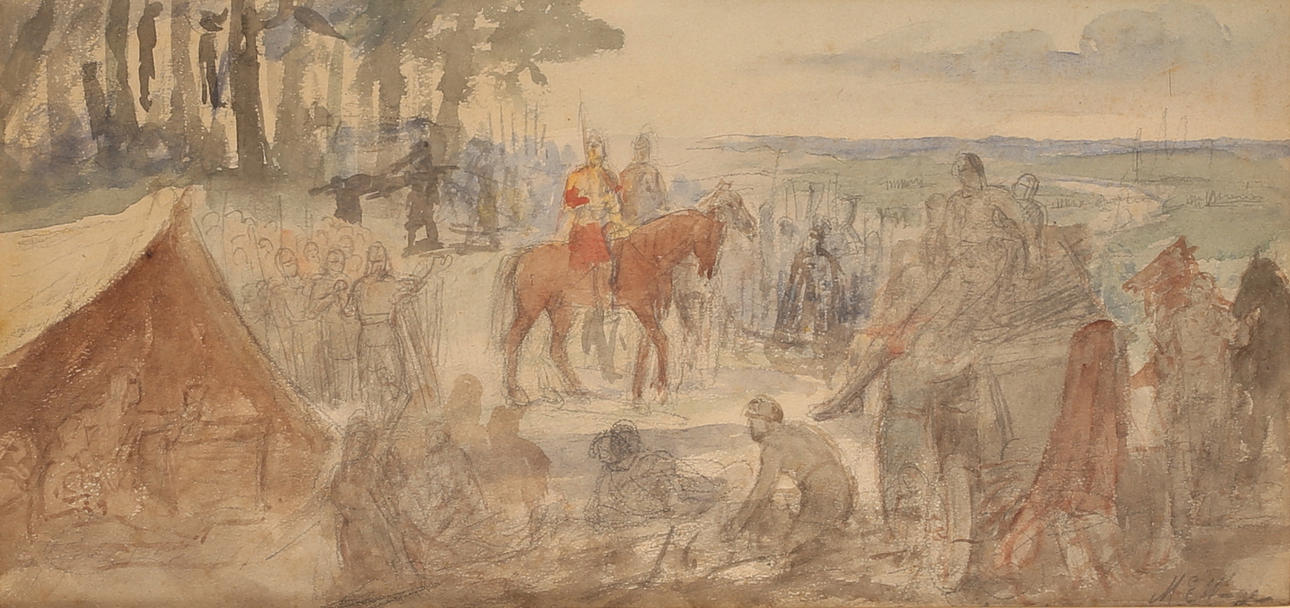 MÅRTEN ESKIL WINGE. Watercolor, signed.