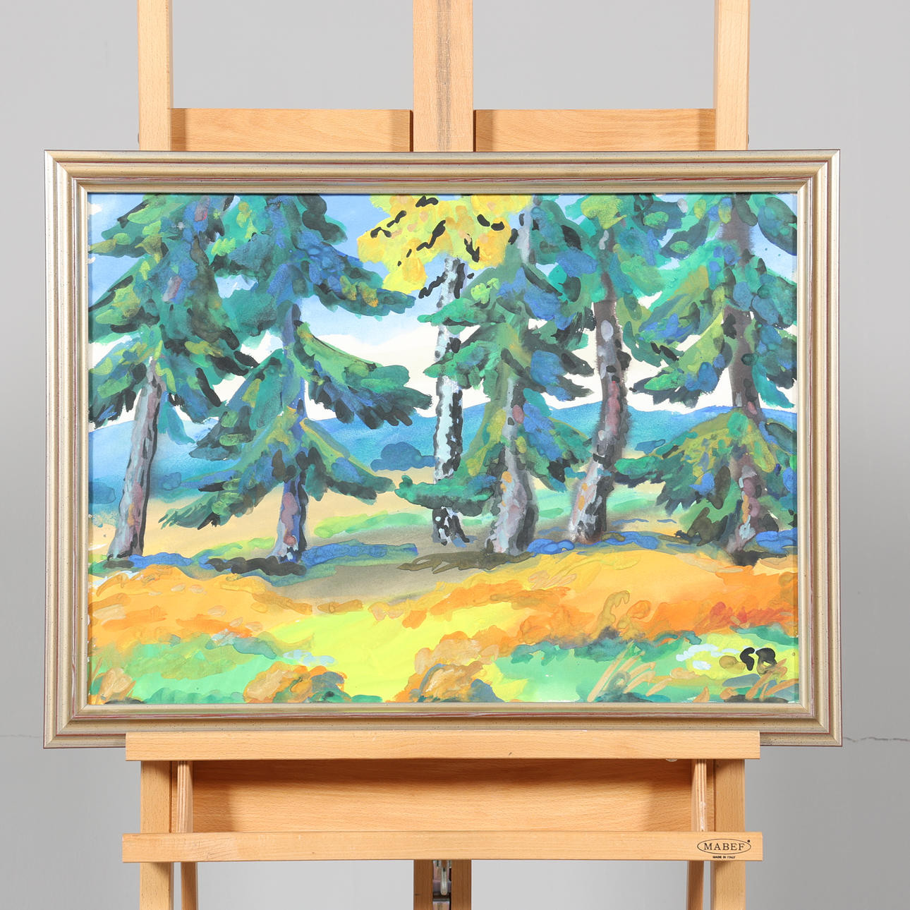 GÖRAN BRUNIUS. GOUACH, signed.