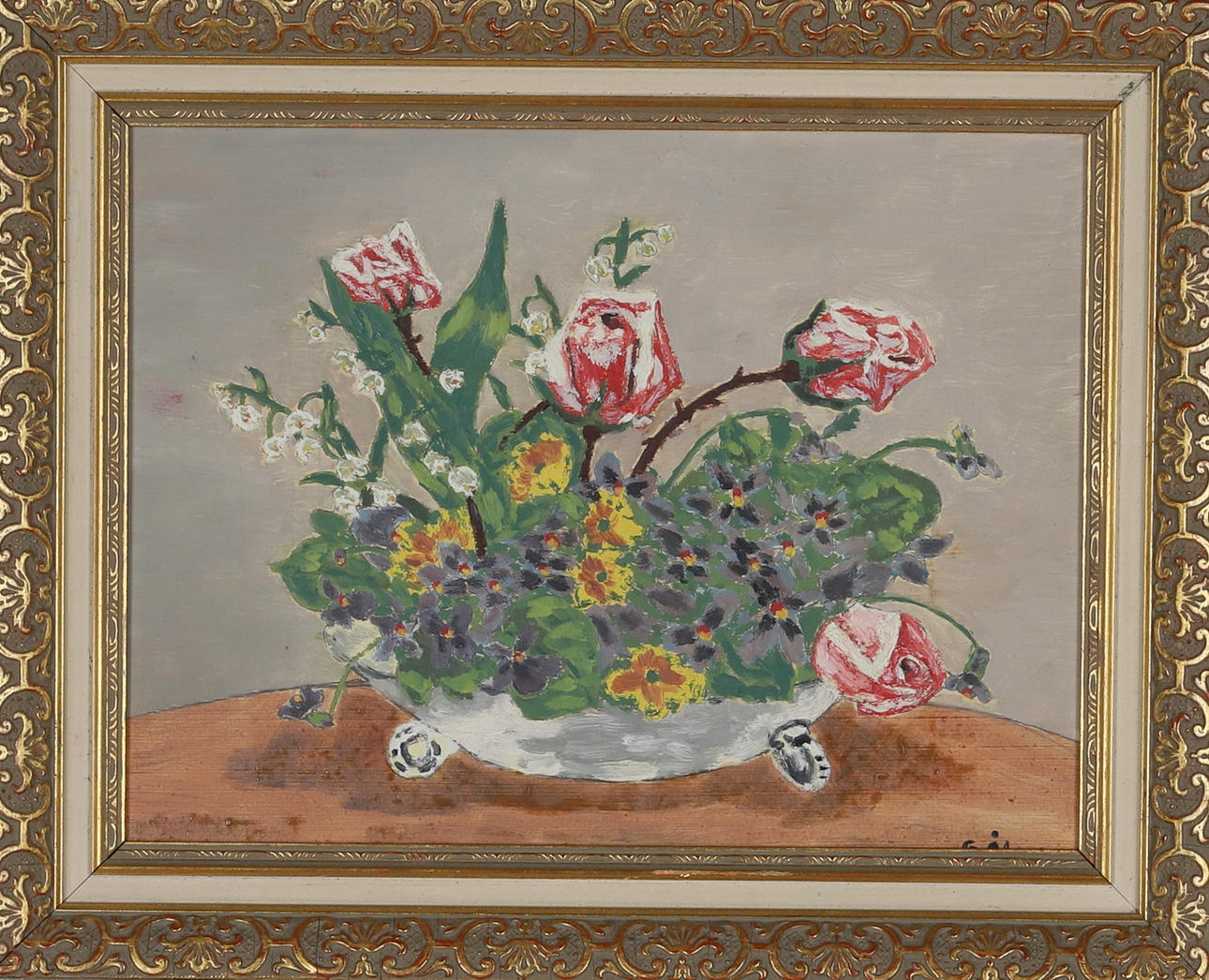 OIDENTIFIERAD KONSTNÄR. oil on panel, indistinctly signed.