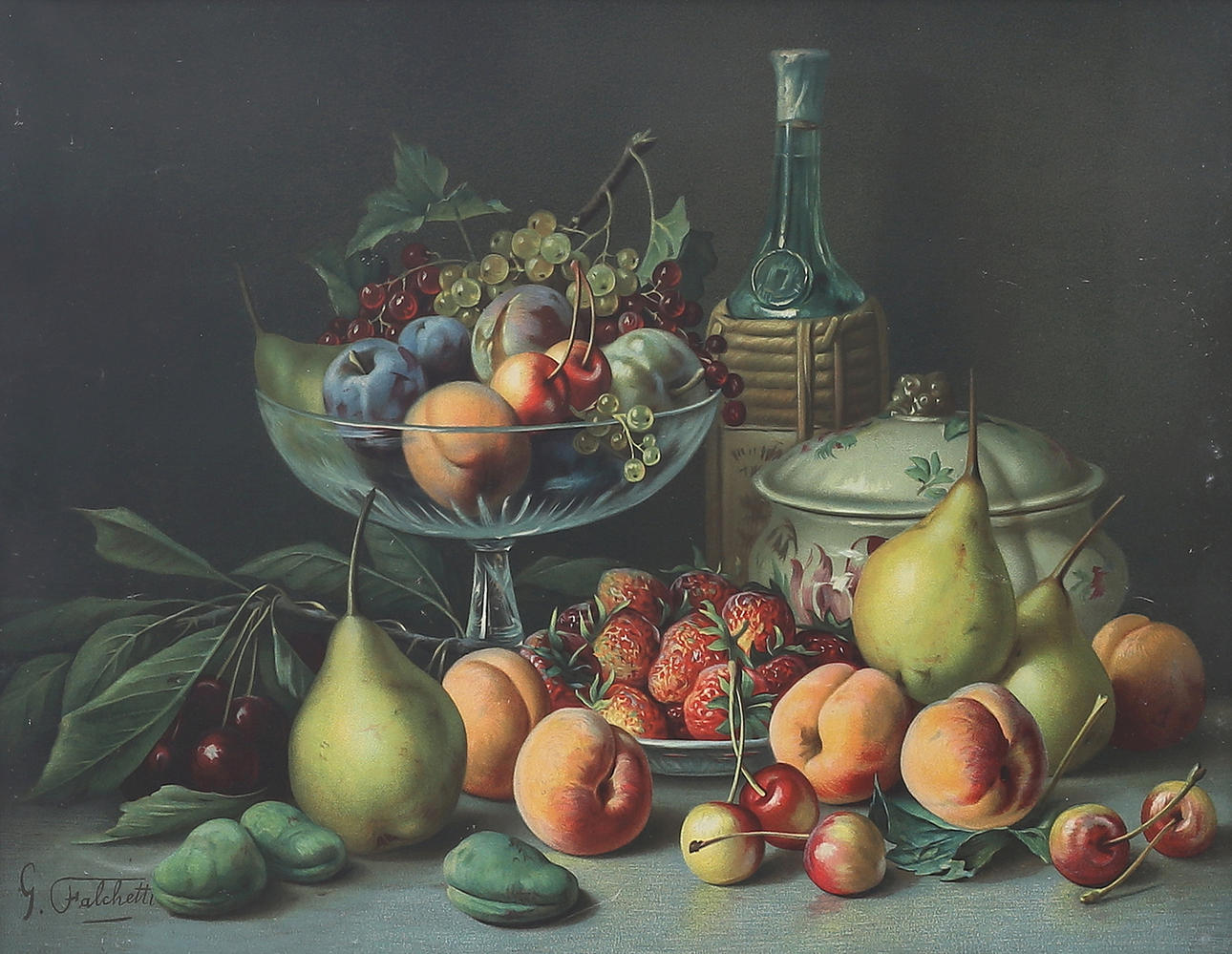 GIUSEPPE FALCHETTI. AFTER. Fruit still life, print.