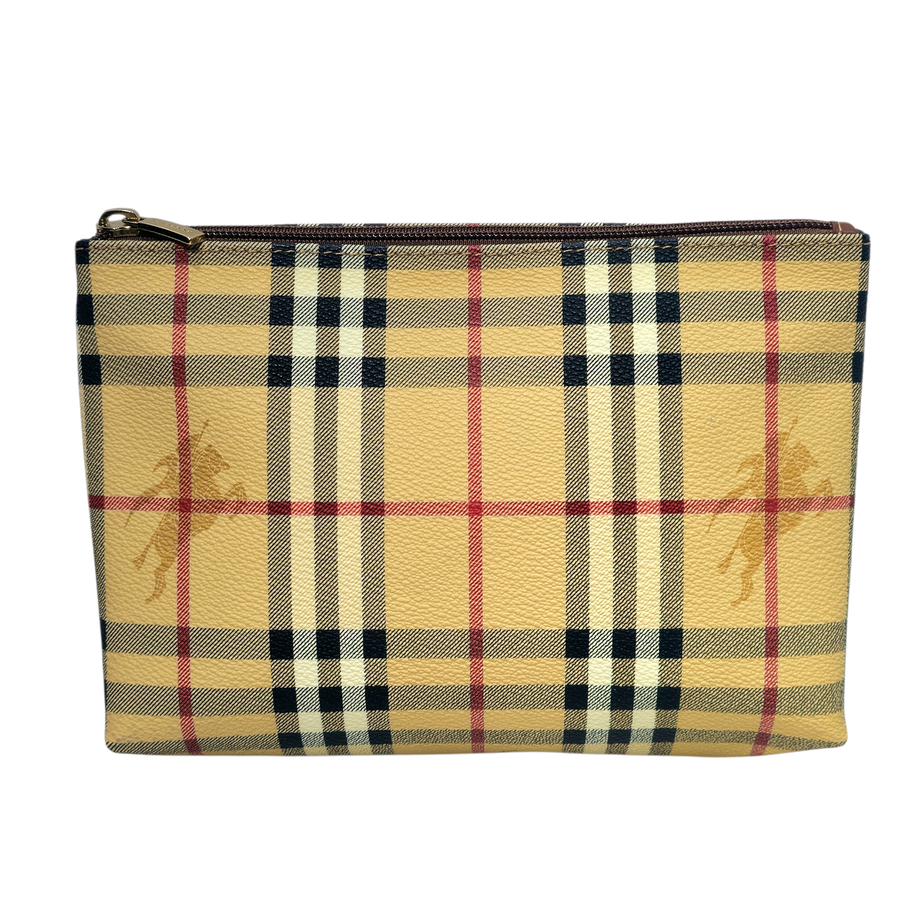 Burberry. Large toiletry bag with house logo.