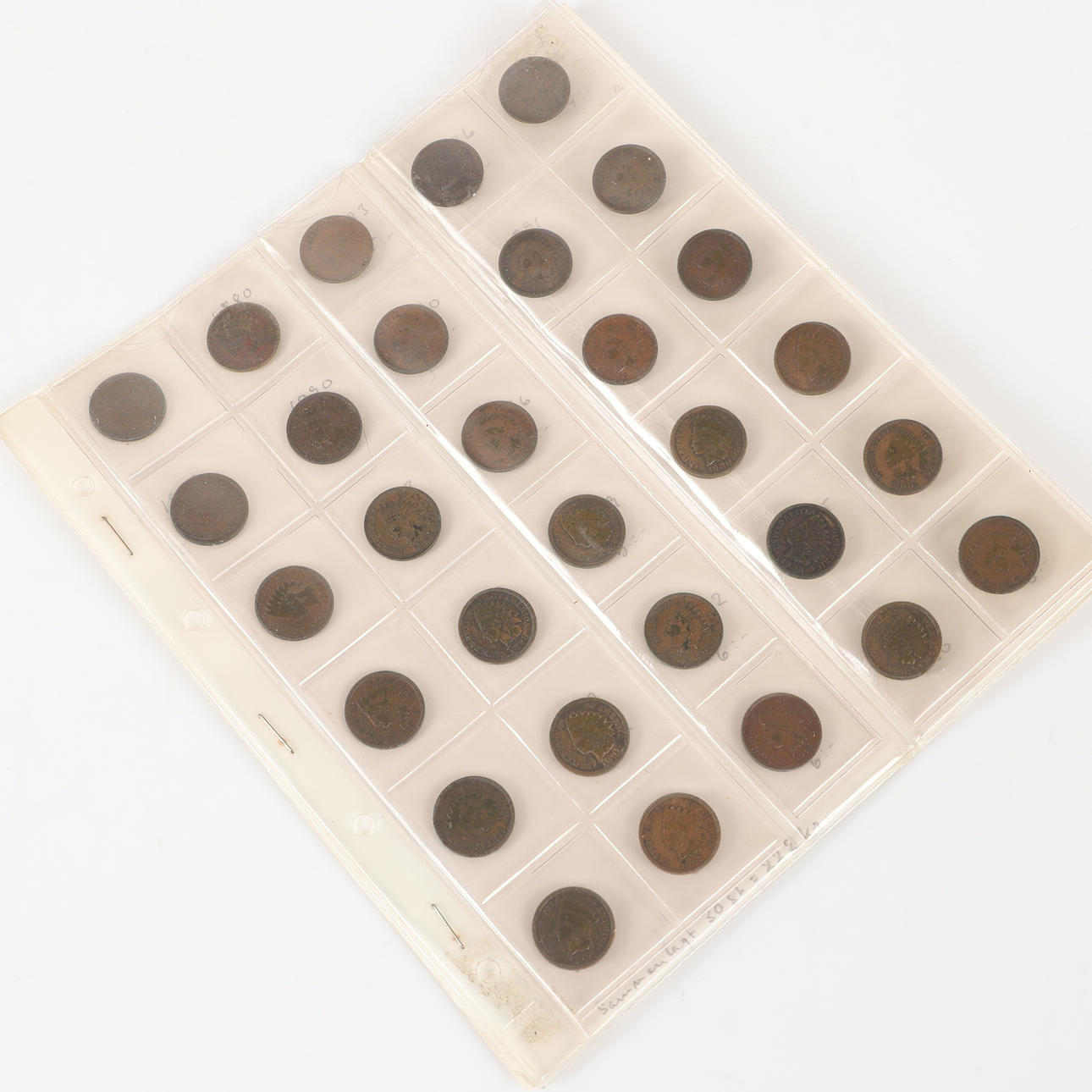 COINS, 30 pieces, 1 cent, copper, USA, 1874-1908.