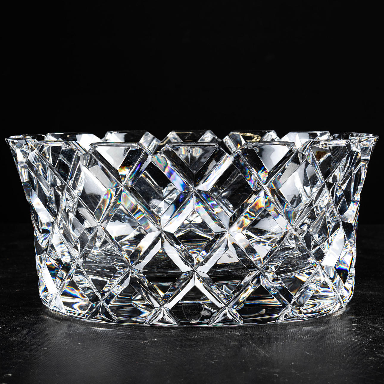 GUNNAR CYRÉN. BOWL, "sofiero" crystal, orrefors, signed.