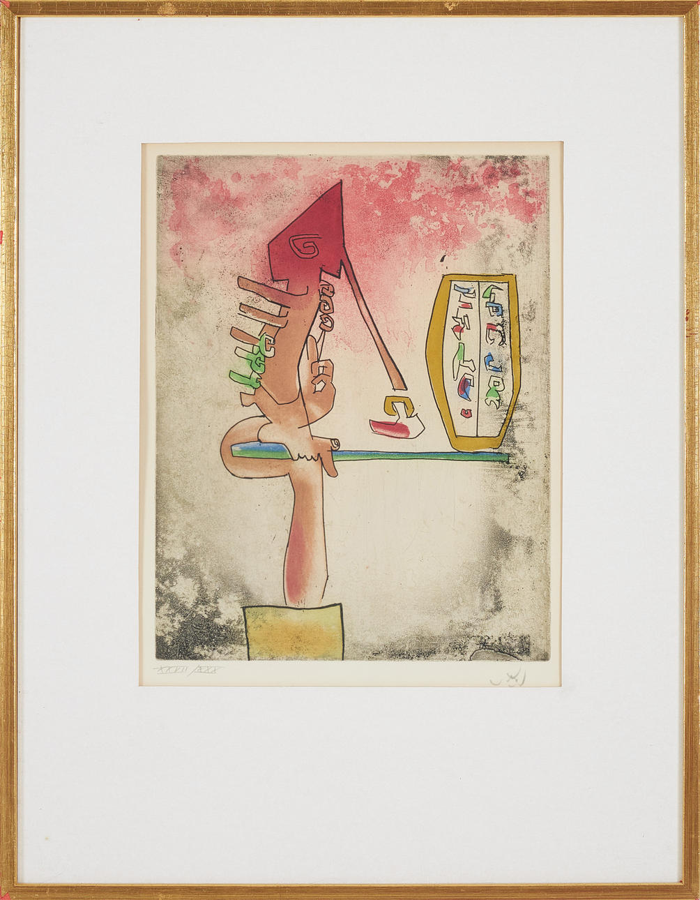 ROBERTO MATTA. Composition, signed and numbered XXVII/XXX.
