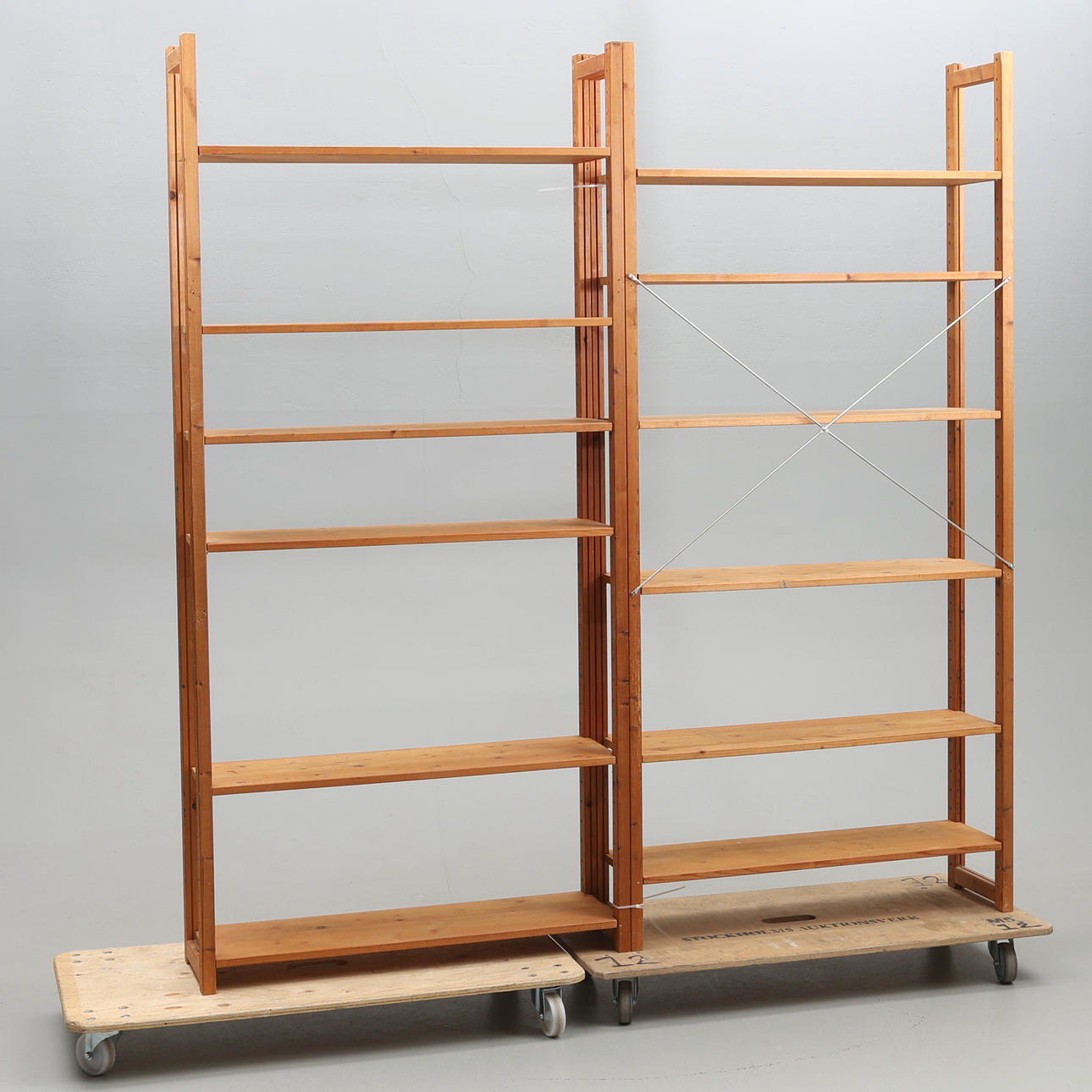 SHELF. Ikea, “Ivar”, pine, flexible shelving system, two-piece.