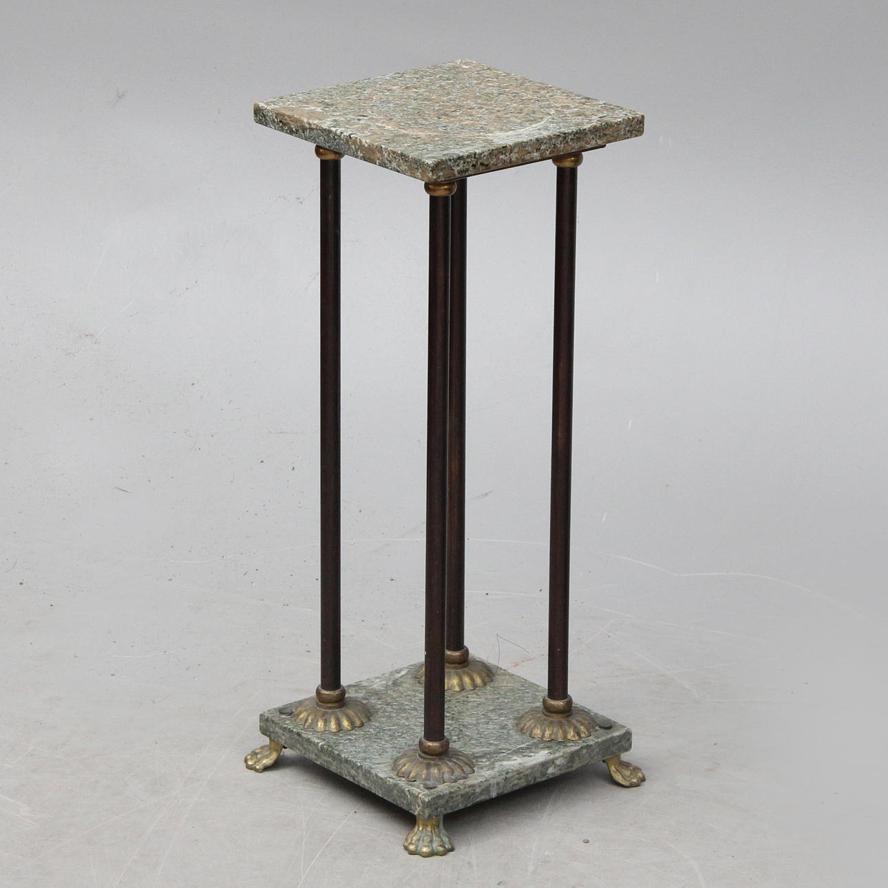 PEDESTAL, with stone panels.