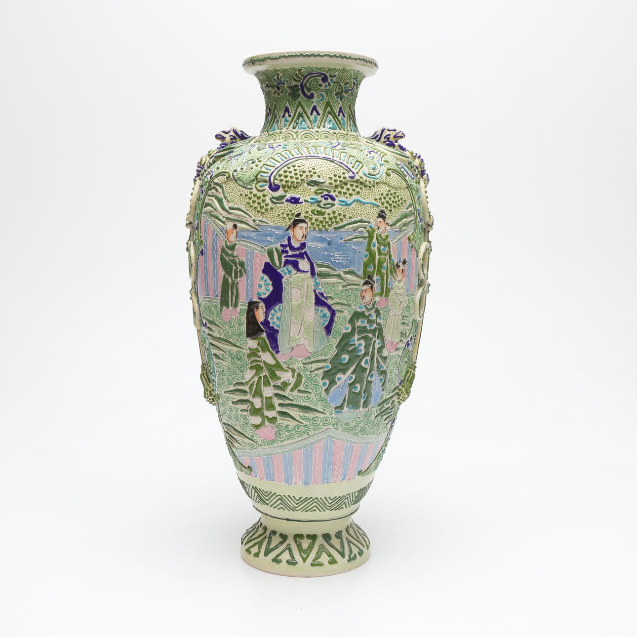 A ceramic vase, probably Japan. Marked at the bottom.