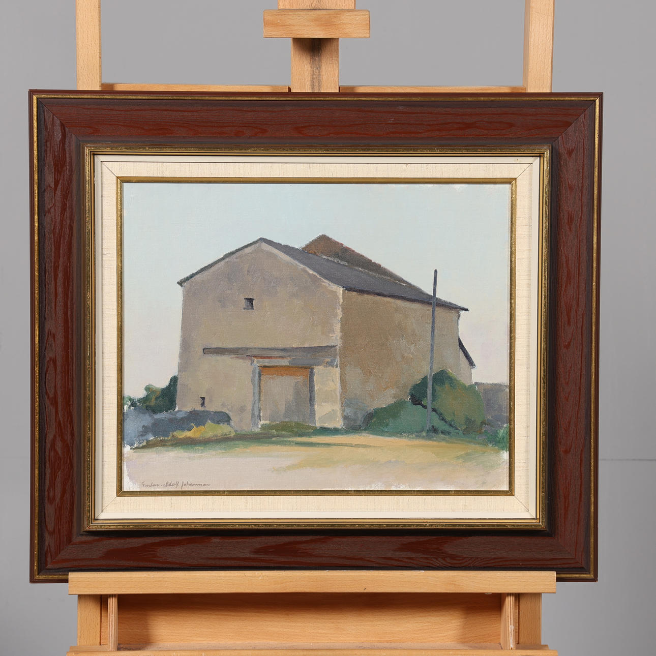 GUSTAV-ADOLF JOHANSSON. OIL ON PANEL, signed.