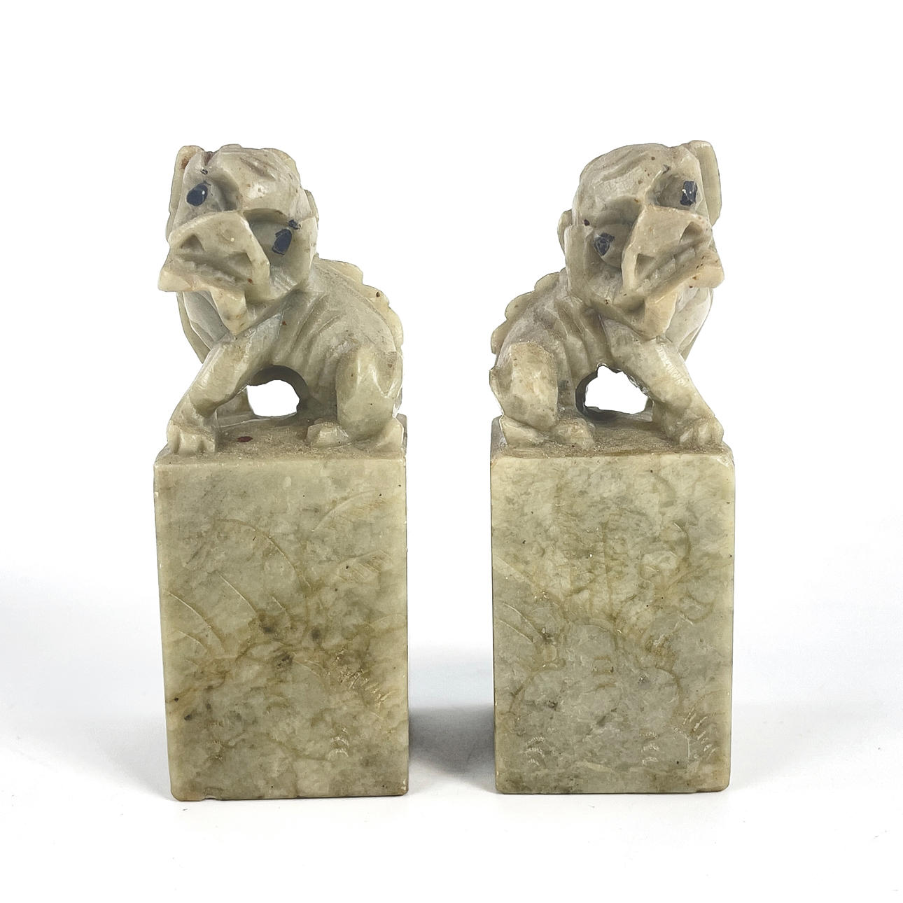 SIGILLSTAMPAR, 2 st, Kina, Soapstone.