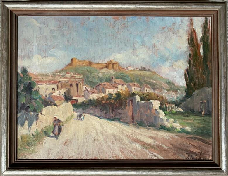 JOSEF TICHY. OIL ON PANEL, signed.