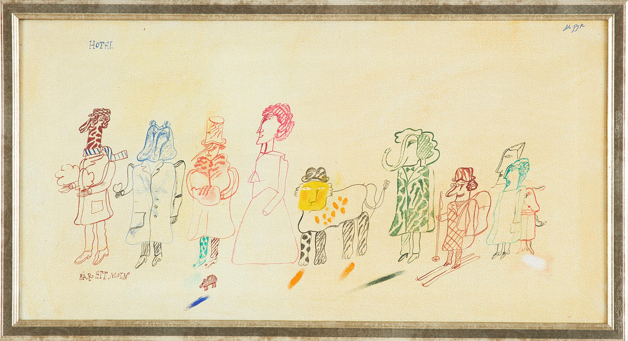 MADELEINE PYK. “Carry a cloud”, oil on canvas, signed.