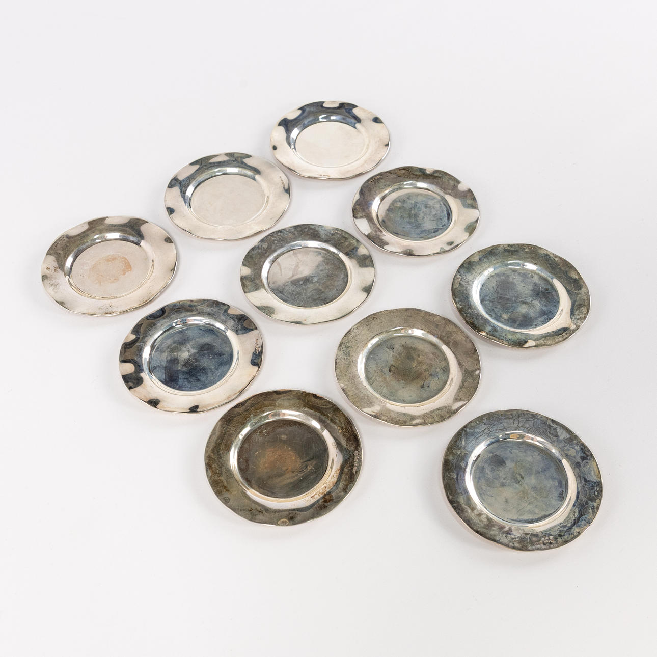 COASTERS, 10 pcs, silver.