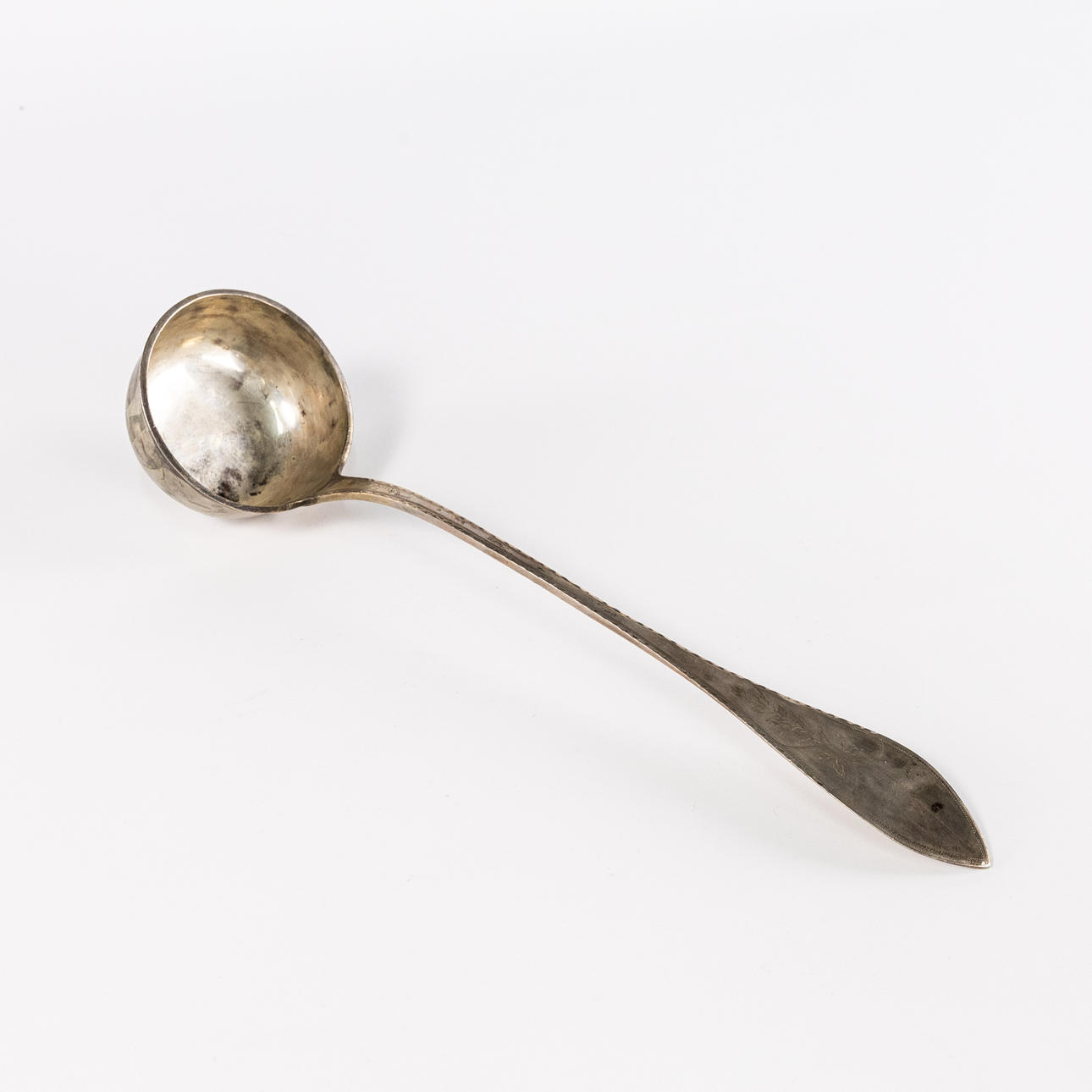 SOUP LADLE, silver, length 37 cm.