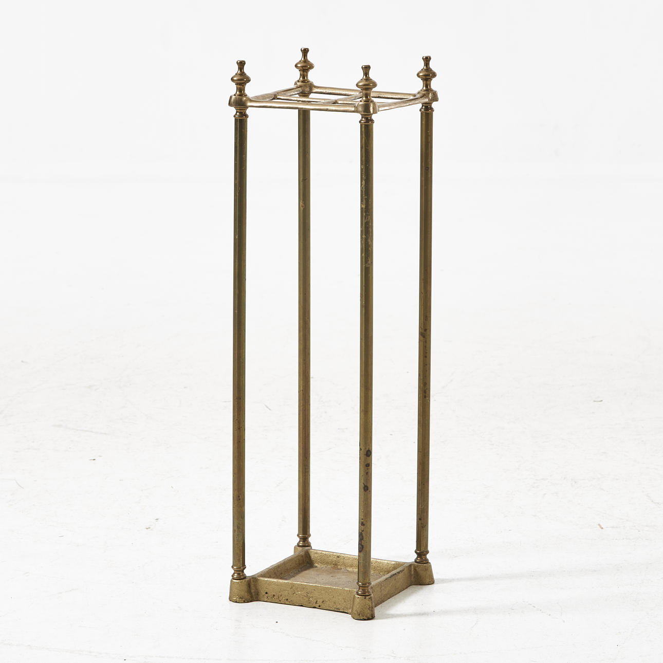An umbrella stand, brass, 20th century.