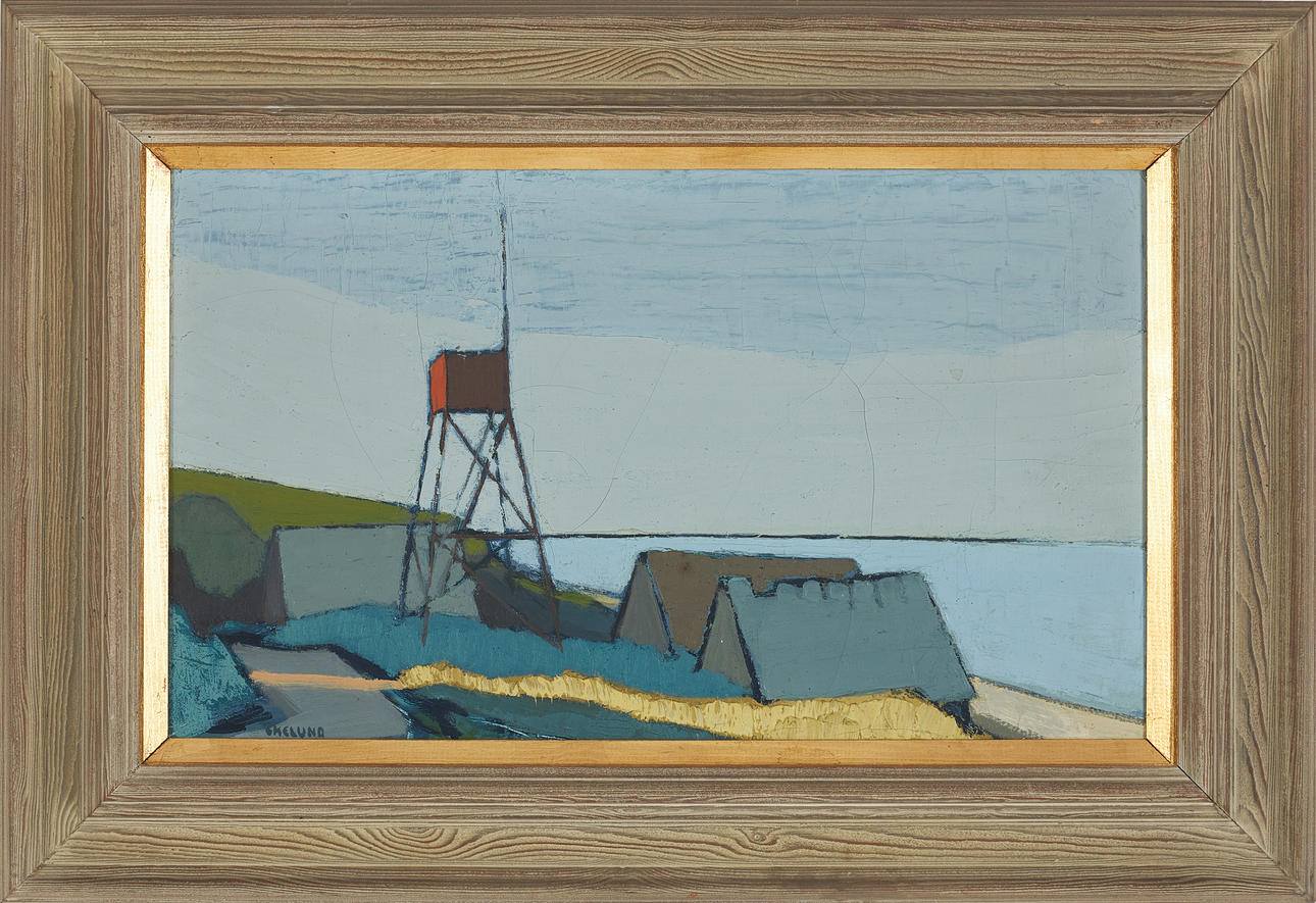 IVAR EKELUND. Kustmotiv, olja på duk, signerad.