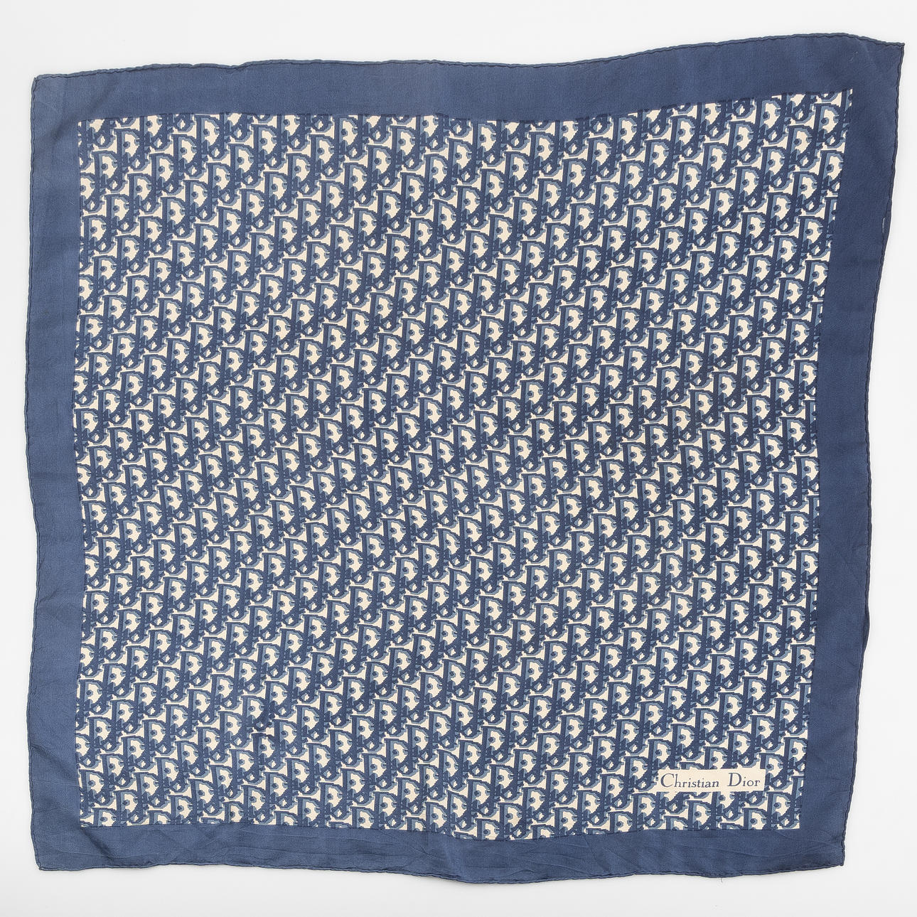 SCARF, oblique patterned, silk, Dior, 1970/80s.