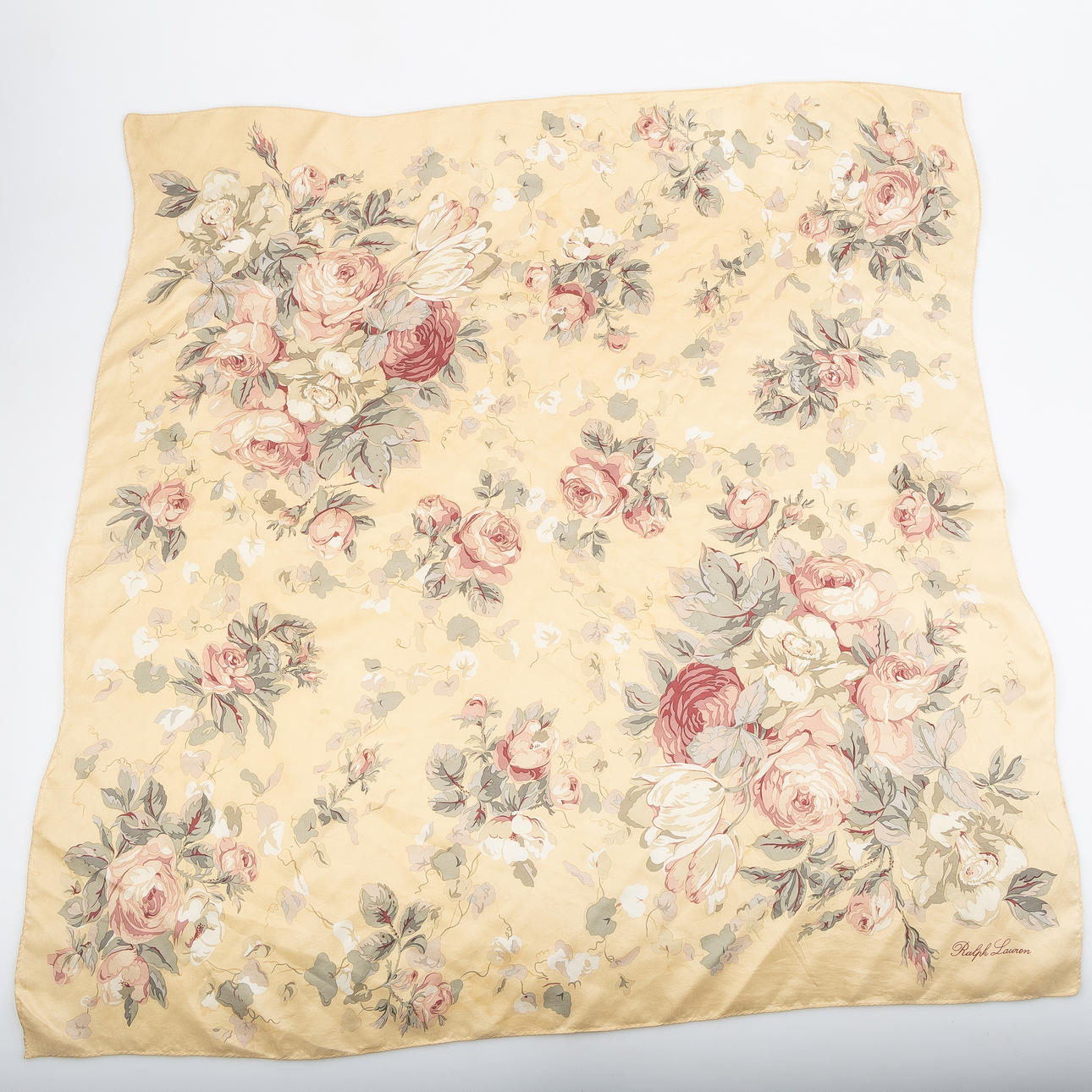 A silk scarf, Ralph Lauren, 1990s.