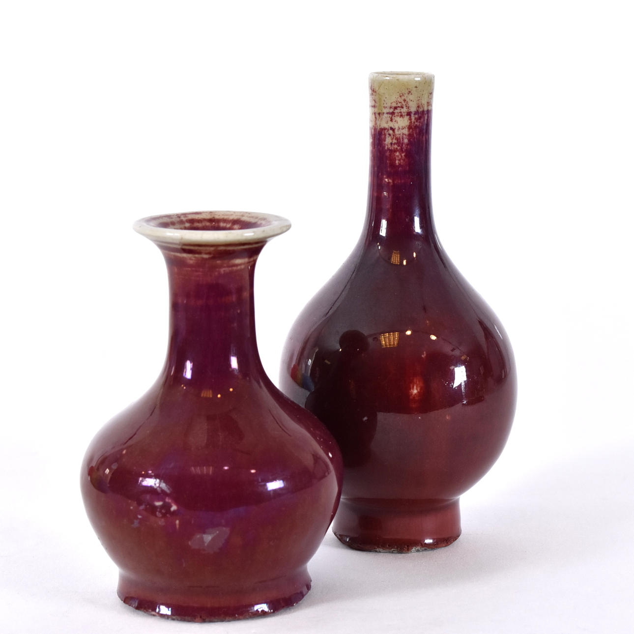 VASES, 2 pcs, porcelain, China, QING.