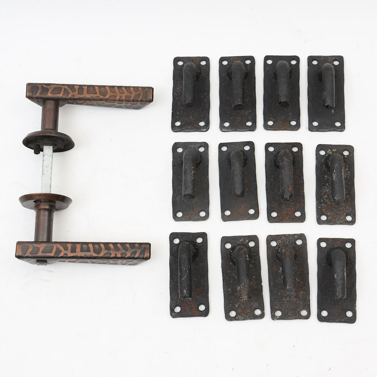 DOOR HANDLES, HINGE HOLDERS.