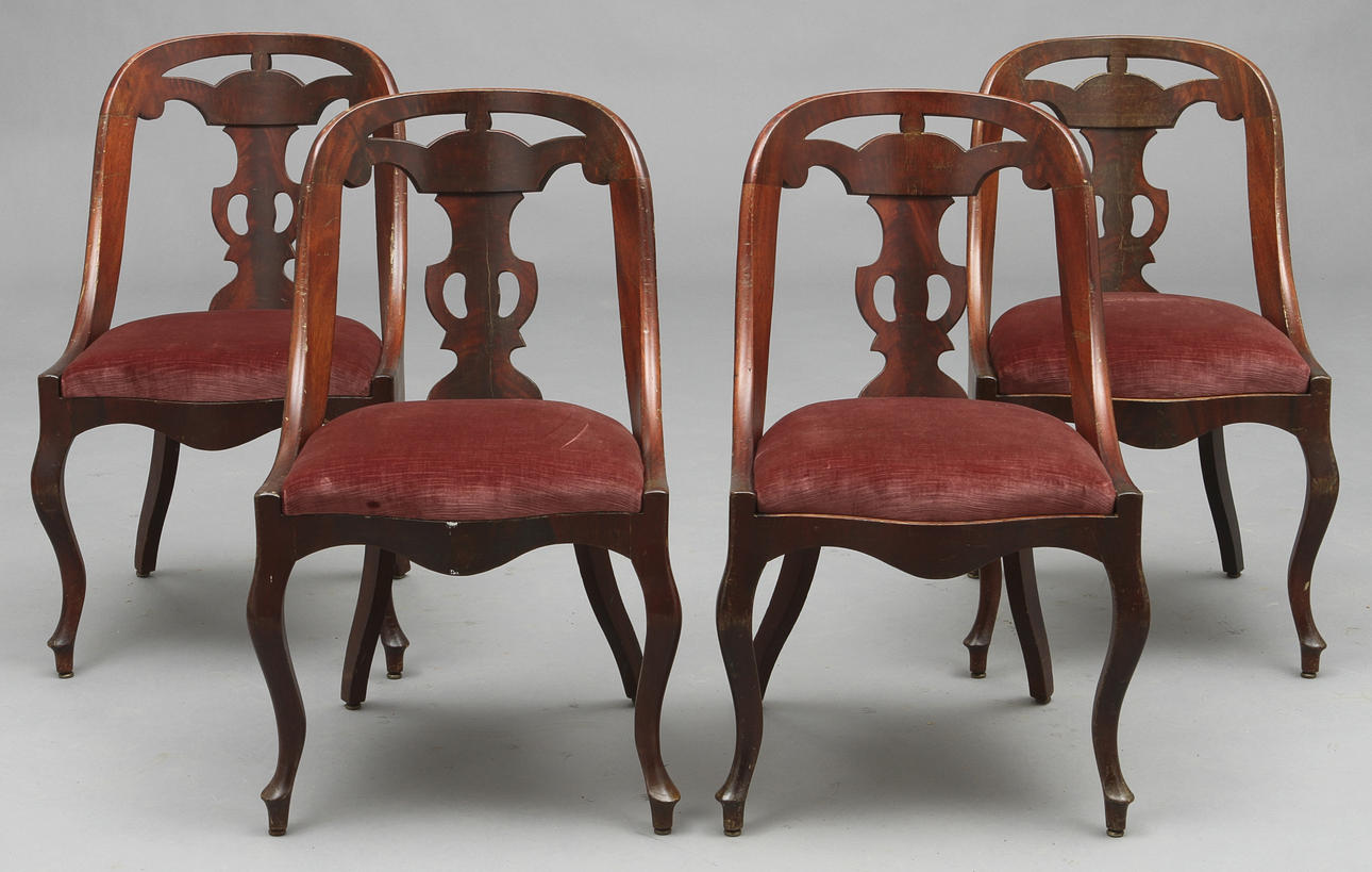 STOLAR, 4 st s k Göteborgsstolar, 1900-tal.