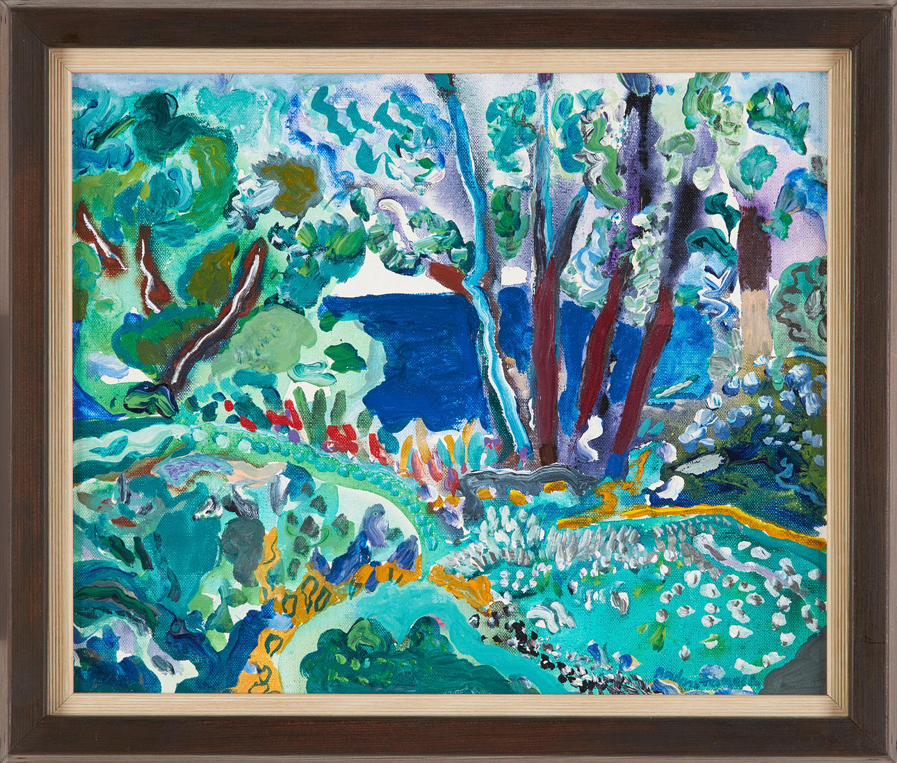 ANDERS FOGELIN. composition, oil on canvas, signed.