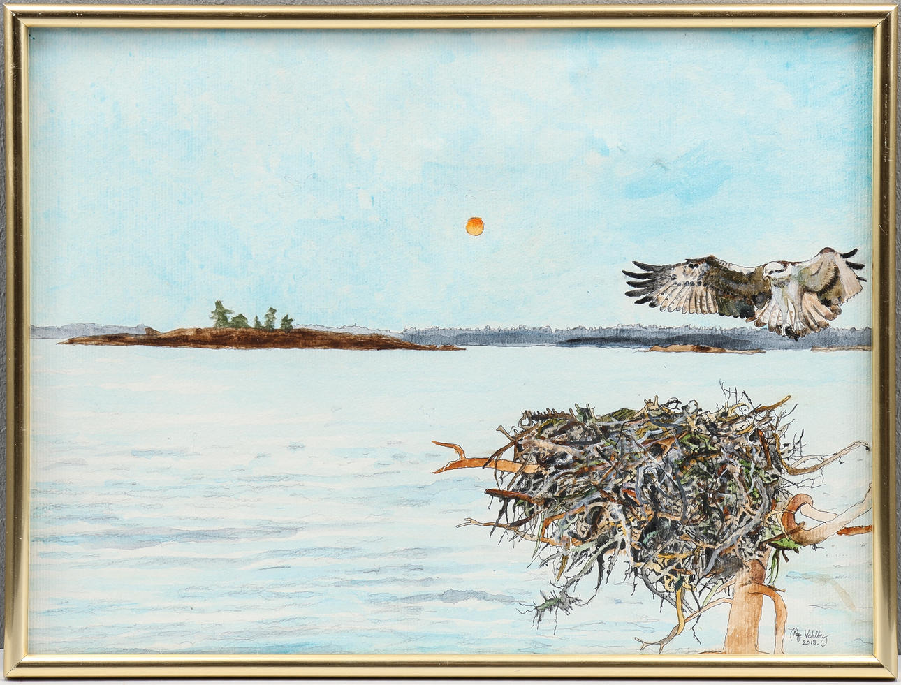 TAGE WAHLBERG. Watercolour, signed 2015.