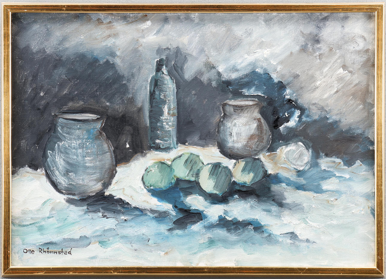 OLLE RHÖNNSTAD. Oil on canvas, signed.