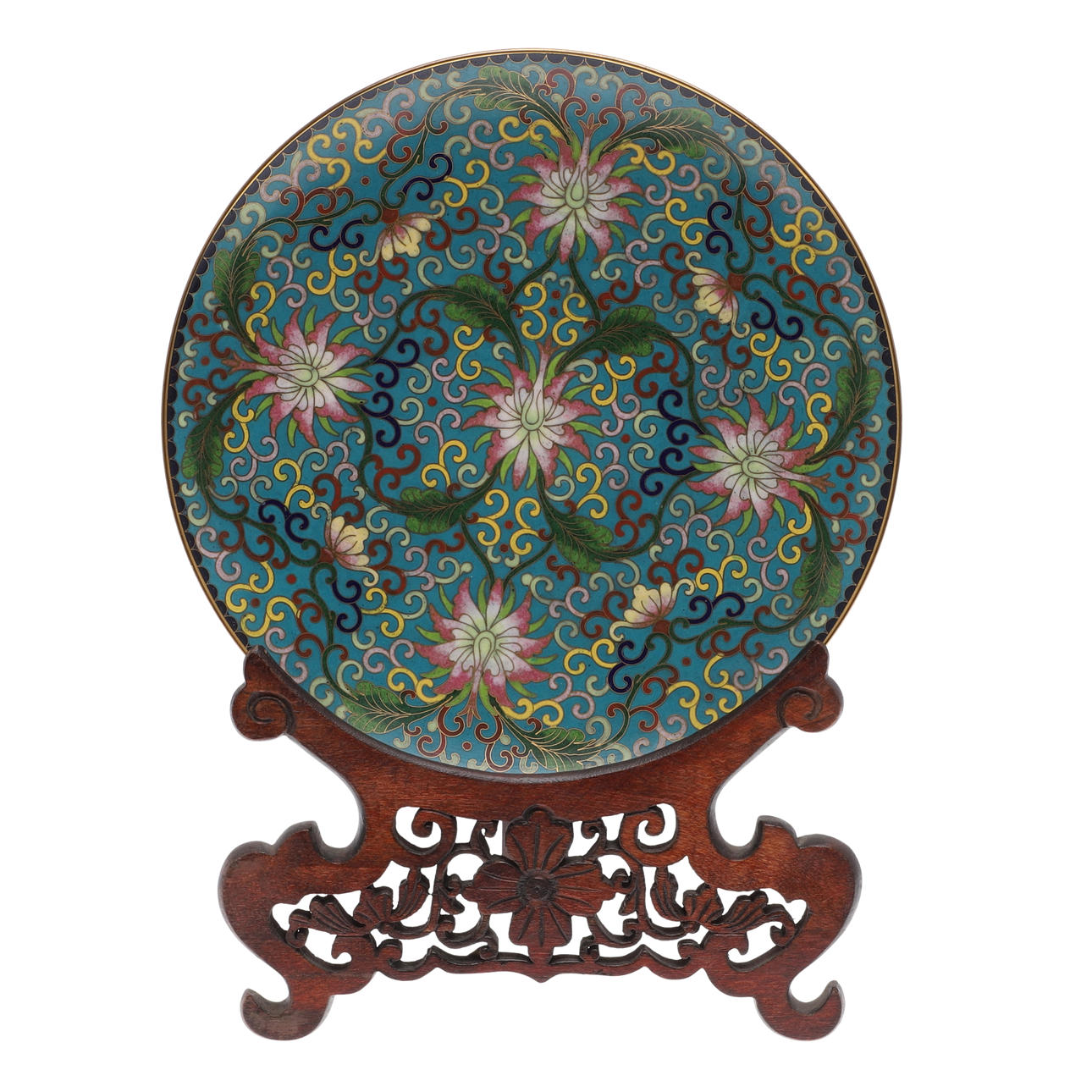 A MODERN CLOISONNÉ PLATE.