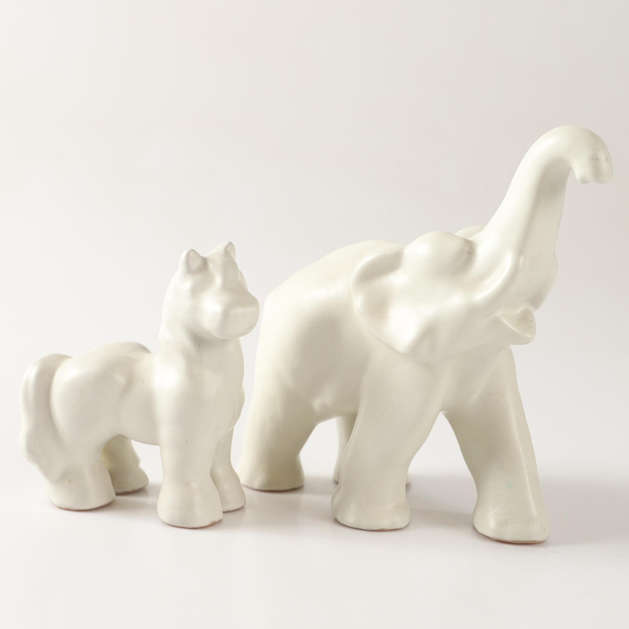 FIGURINES, 2 pieces, glazed ceramics Upsala-Ekeby.