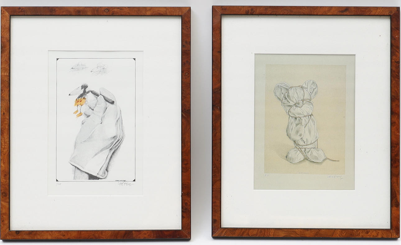 LASSE ÅBERG. Compositions 2pcs, color lithography and prints.