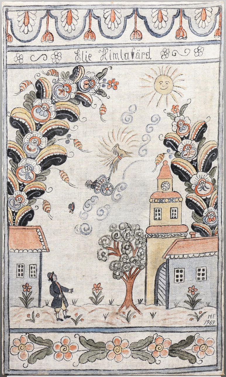 VALLEY PAINTING on canvas, signed MF 1969.