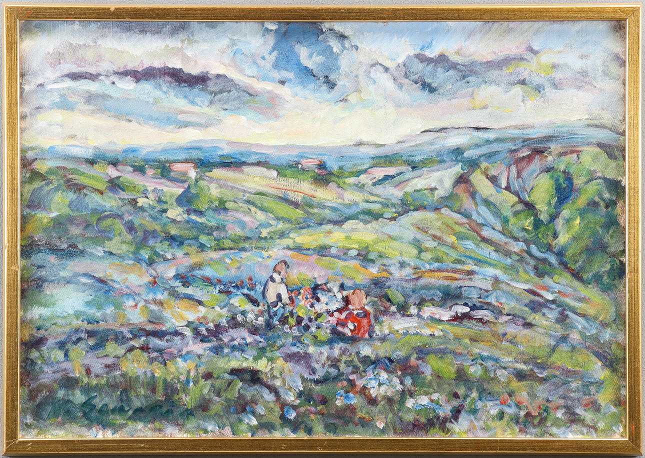 NILS SEVERIN. Oil on canvas, signed.