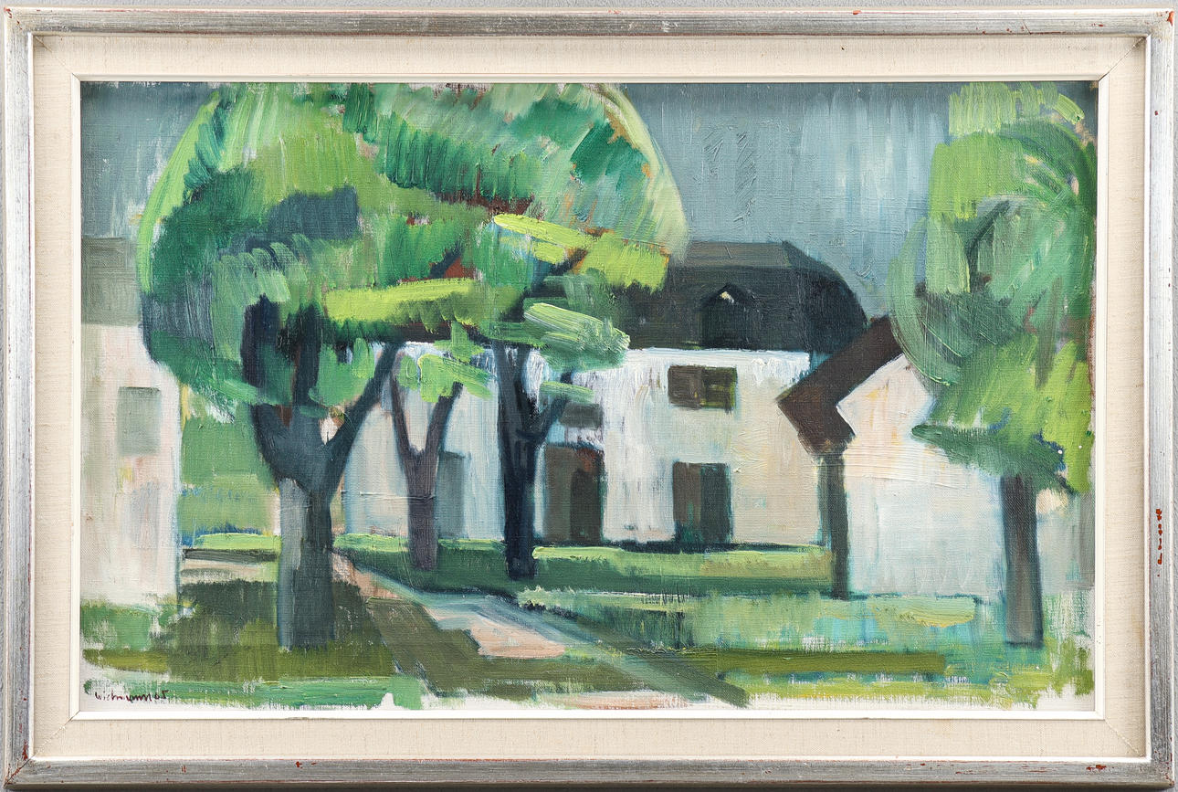 HARRY WICHMANN. Oil on canvas, signed.