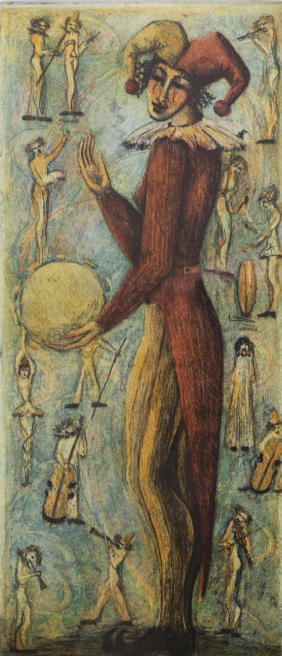 IRENE JARZ. “Joker”, etching, signed, numbered 78/175.