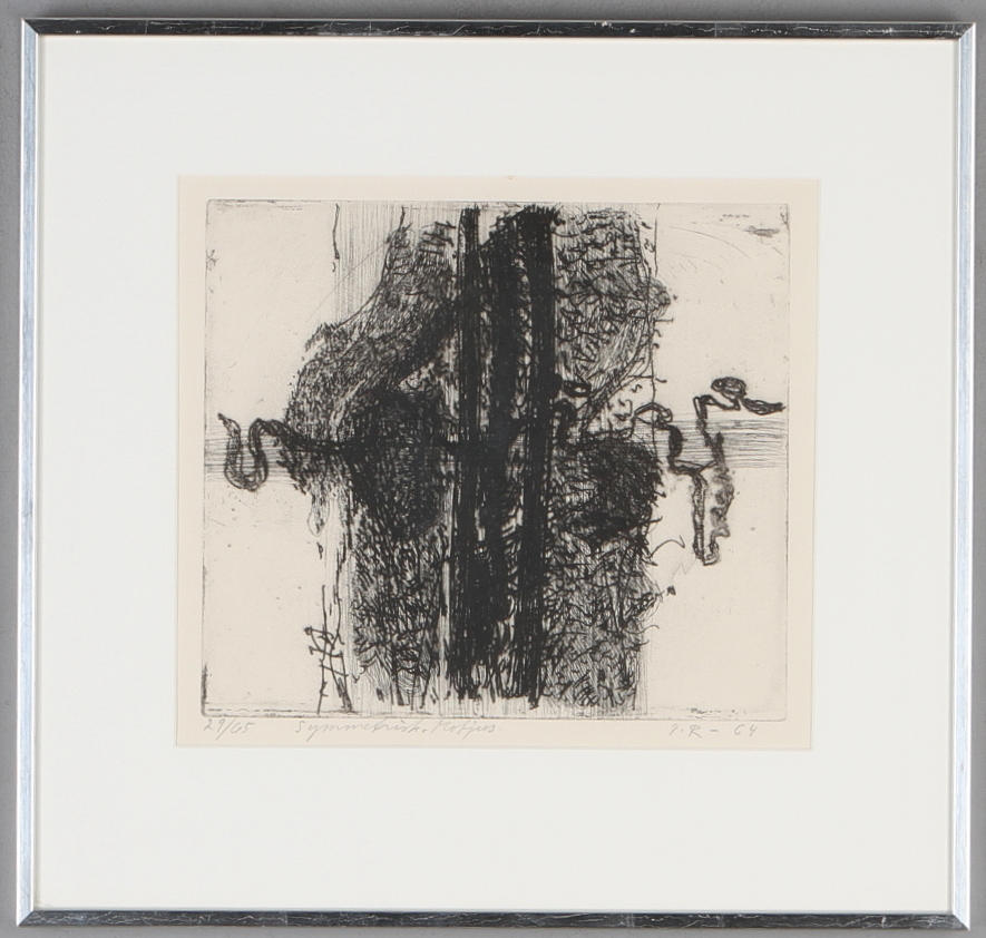 TORSTEN RENQVIST. "Symmetrisk motljus", etsning, signerad och numrerad 29/65.