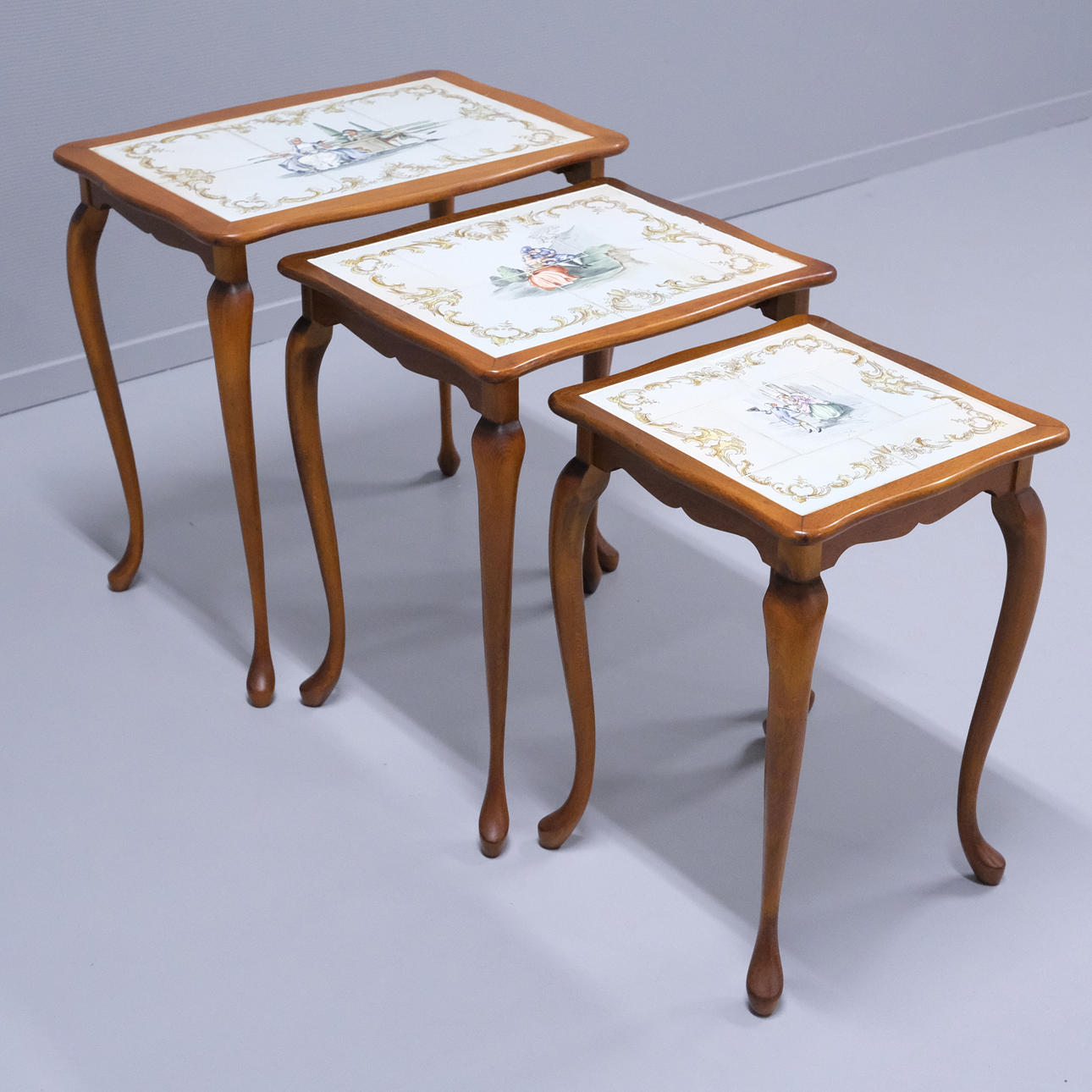 SET TABLE, ROCOCO STYLE, 3 PIECES.